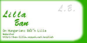 lilla ban business card